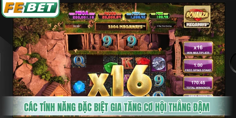 Game Bonanza Slot - Quay Hũ Kẹo Ngọt Với Tỷ Lệ Thưởng X100 4 Các tính năng đặc biệt gia tăng cơ hội thắng đậm